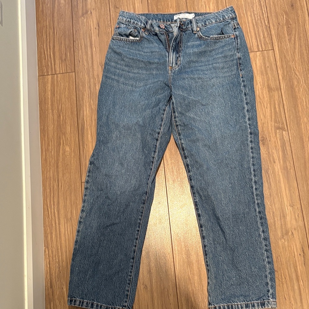 Garage Blue Straight Leg Jeans
